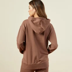 MONROW 90's Classic Hoody DUSTYCOCOA Clearance